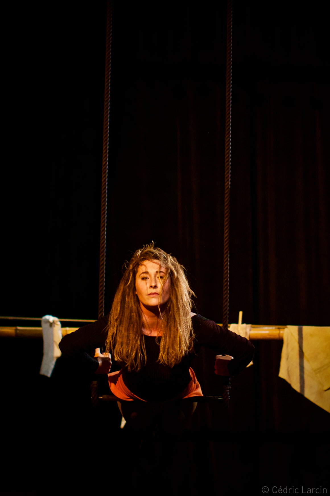 Photo spectacle avec trapéziste