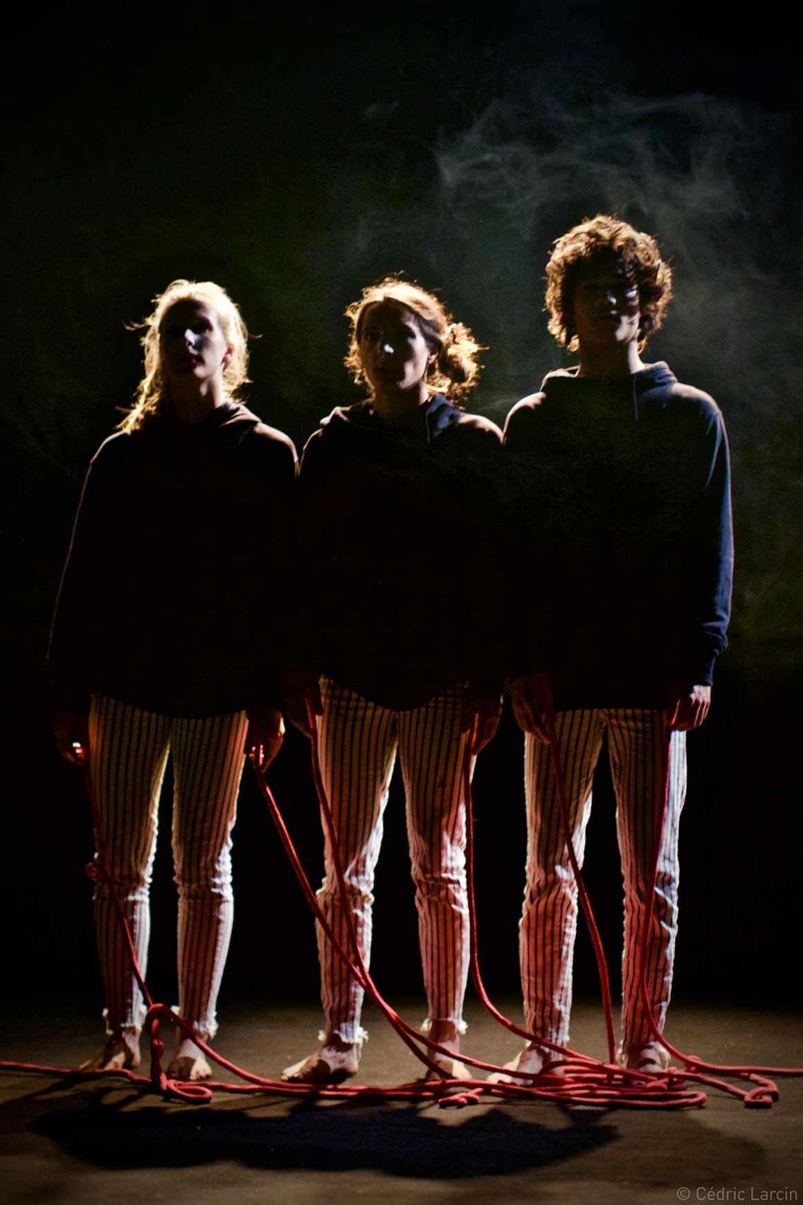 Trois artistes en contre jour