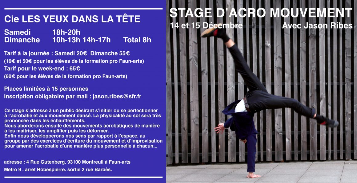Stage d’Acro Mouvement – Jason RIBES
